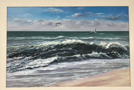 Painting class by Robin Souter Oil Painting