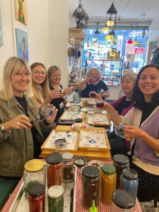 Glass and Mosaic class by Sheri's ottoman emporium