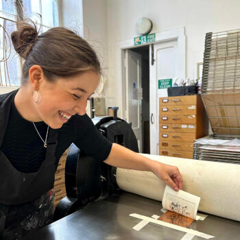 Carla Smith, print making teacher