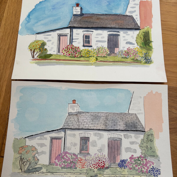 Beginners Ink and Watercolour Sketchalong Workshop review by Julie Gwilt - Leicester