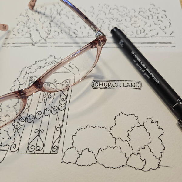 Beginners Ink and Watercolour Sketchalong Workshop review by Jan Knox - Leicester