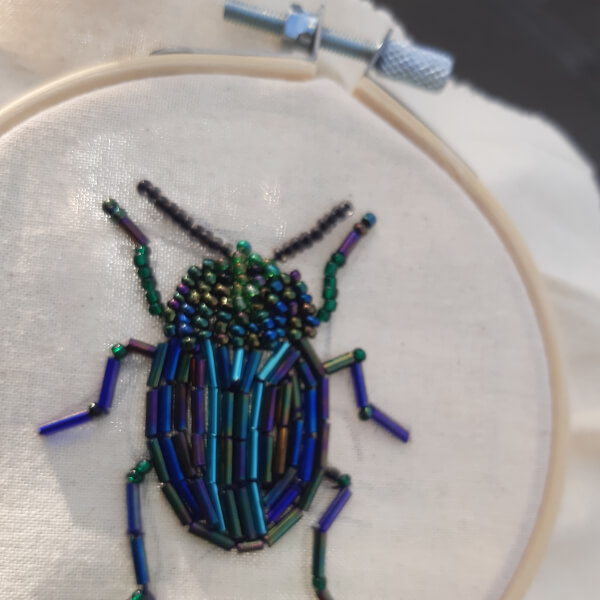 Creative Beadwork Embroidery Workshop: Beaded Bugs review by Catherine Nicholson - London
