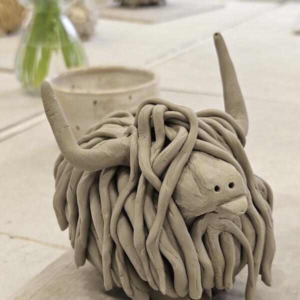 Highland Cow Pottery Workshop review by Alice Scott - Milton Keynes