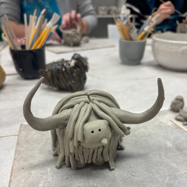 Highland Cow Pottery Workshop review by Kerri Langton - Milton Keynes