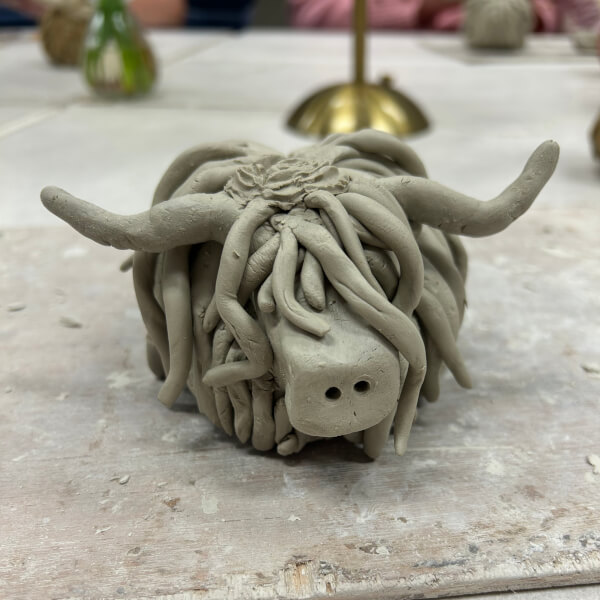 Highland Cow Pottery Workshop review by Sarah Burge - Milton Keynes
