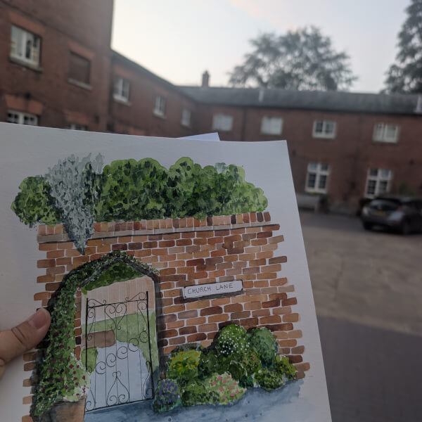Improvers Ink and Watercolour Sketchalong Workshop review by Muriel - Leicester
