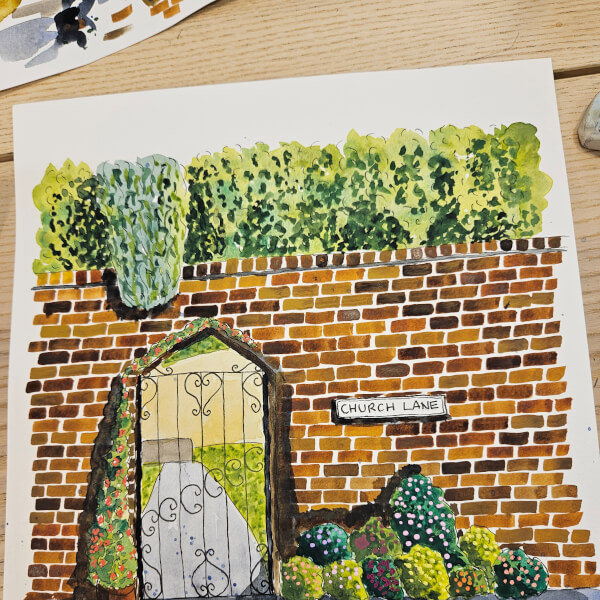 Improvers Ink and Watercolour Sketchalong Workshop review by Joanne Rayner - Leicester