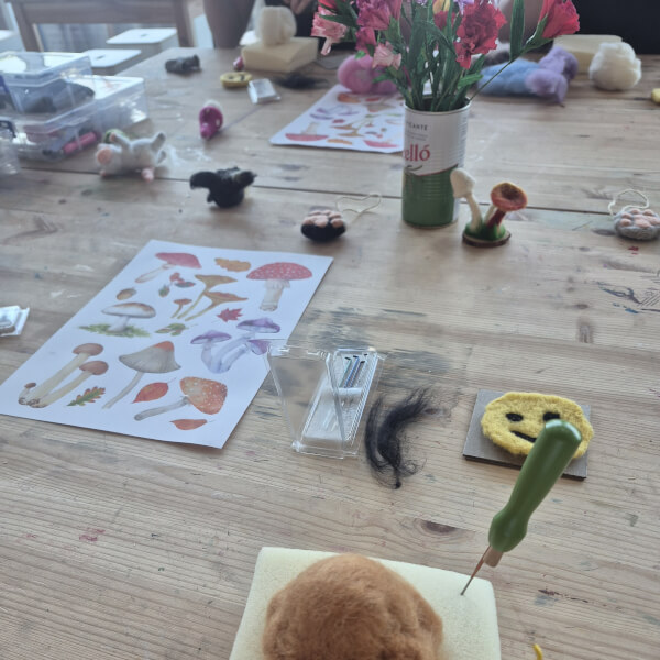 Make Your Own Needlefelt Mushroom Workshop review by Lindsay Lenihan - London
