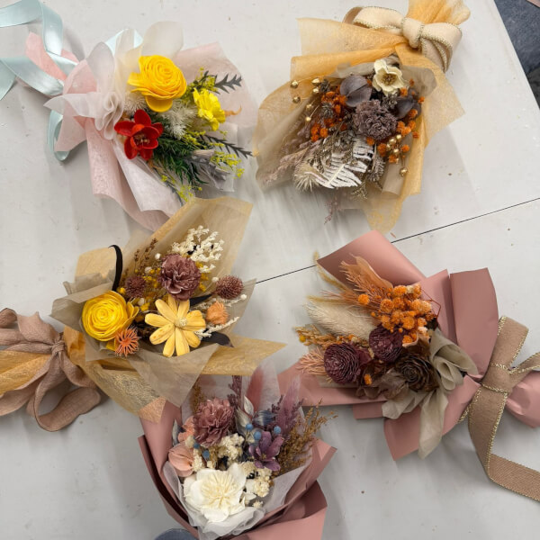 Mini Hand Tied Dried Flower Bouquet Making Workshop review by Miss Tasha L Hesketh - Manchester