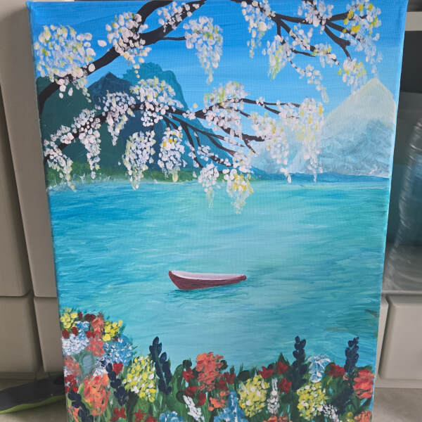 Paint and Sip Class - Bicester review by Fiona Moseley - Oxford