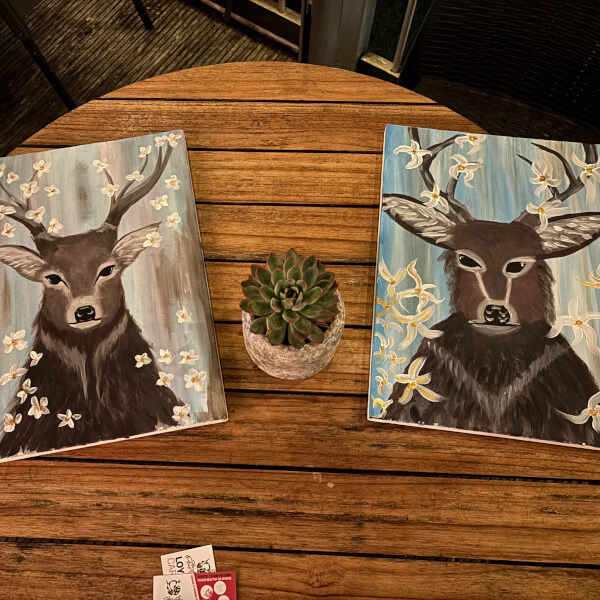 Paint and Sip Class - Brush Party - Oxford review by Magda Rudecka - Oxford