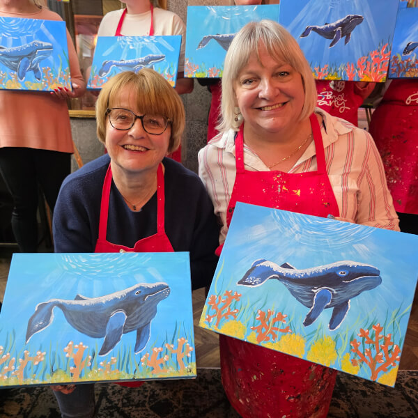 Paint and Sip Class - Brush Party with Rachael - Didcot review by Ann Palmer - Oxford