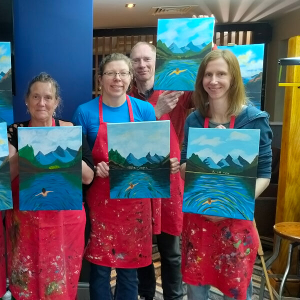Paint and Sip Class - Brush Party with Rachael - Didcot review by Theresa Emery - Oxford