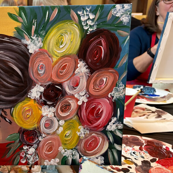 Paint and Sip Class - Brush Party with Rachael - Didcot review by Sarah Hollitzer - Oxford