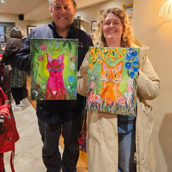 Paint and Sip Class - Brush Party with Rachael - Nr Faringdon review by Pam Smith - Swindon