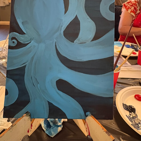 Paint and Sip Class - Brush Party with Rachael - Wantage review by Sarah Hollitzer - Oxford