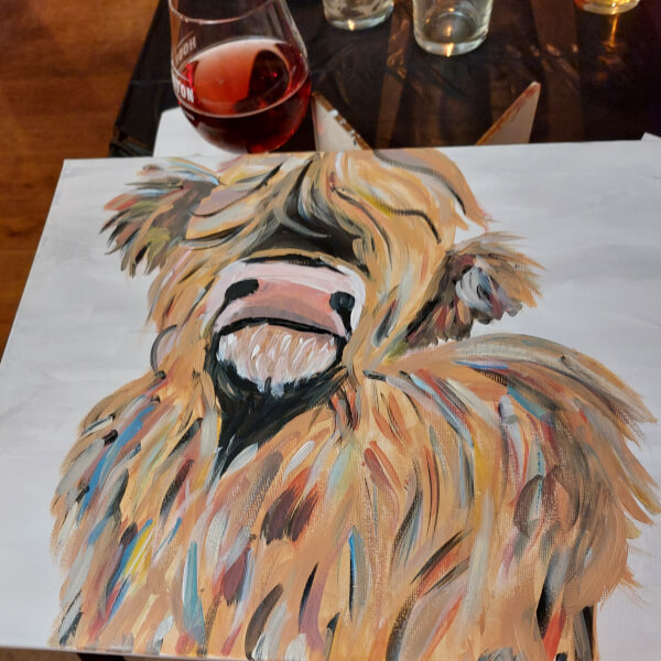 Paint and Sip Class - Brush Party with Sarah - Hook Norton review by Amanda Wildman - Oxford