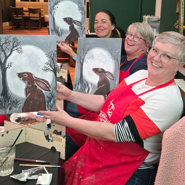 Paint and Sip Class - Brush Party with Sarah - Woodstock review by Sandra Williams - Oxford