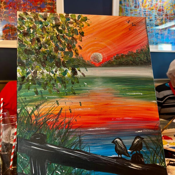 Paint and Sip Class - Chertsey review by Caroline Ross - London
