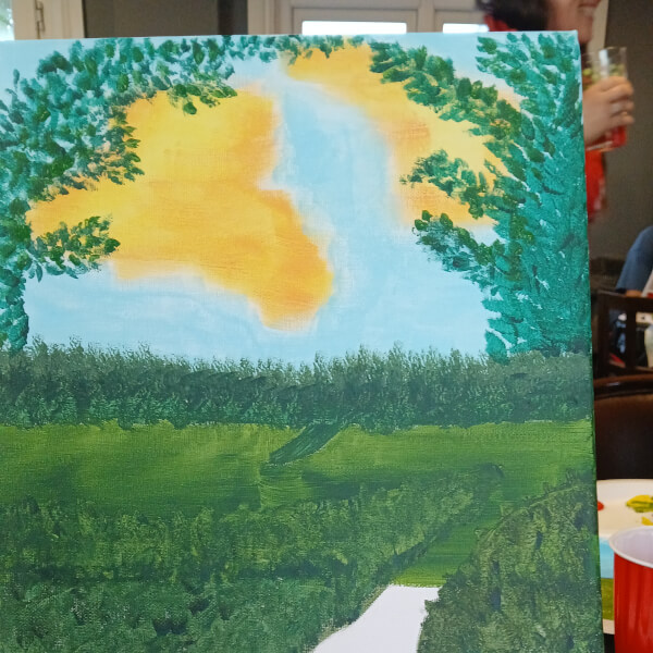 Paint and Sip Class - Farnborough review by Karen Jones - Guildford