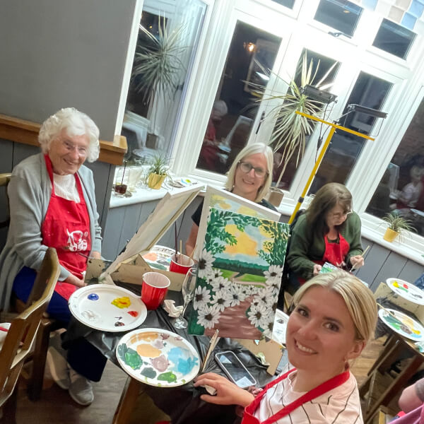 Paint and Sip Class - Farnborough review by Lin Gudge - Guildford