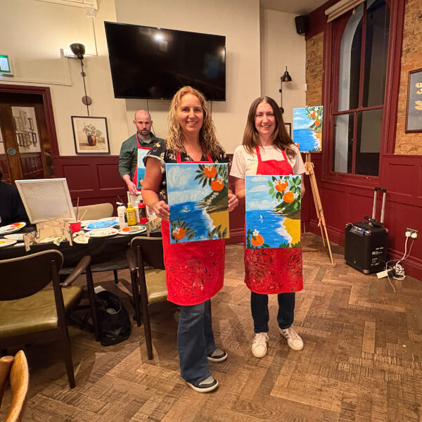 Paint and Sip Class - Harpenden review by Karen Jordan - St. Albans