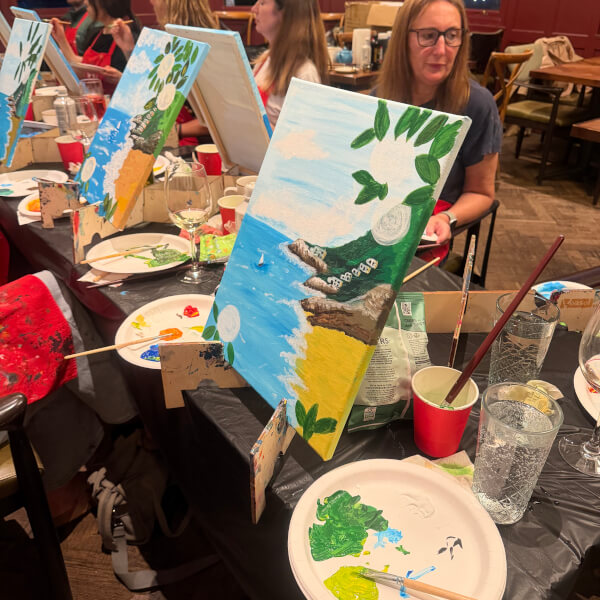 Paint and Sip Class - Harpenden review by Kate Welling - St. Albans