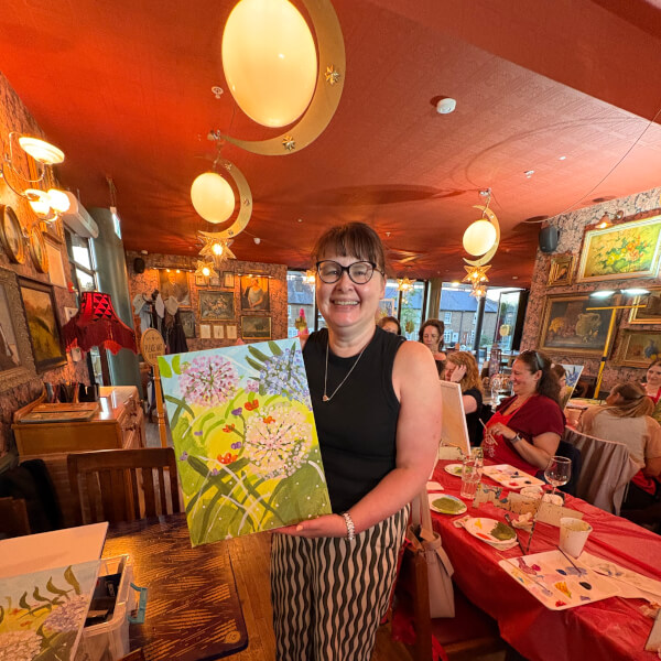 Paint and Sip Class - Hertford review by Denise Evans - Stevenage