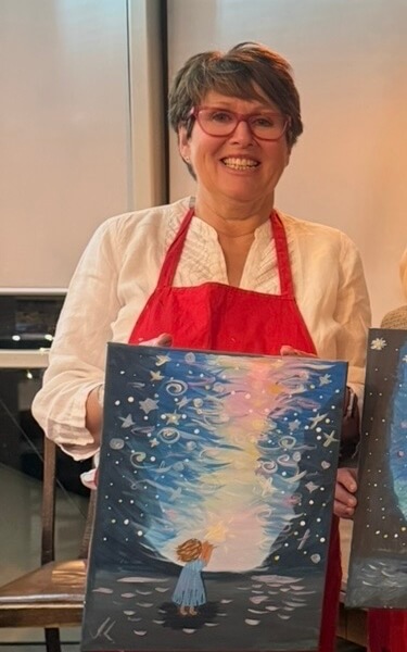 Paint and Sip Class - Portishead review by Joyce Leighton - Bristol