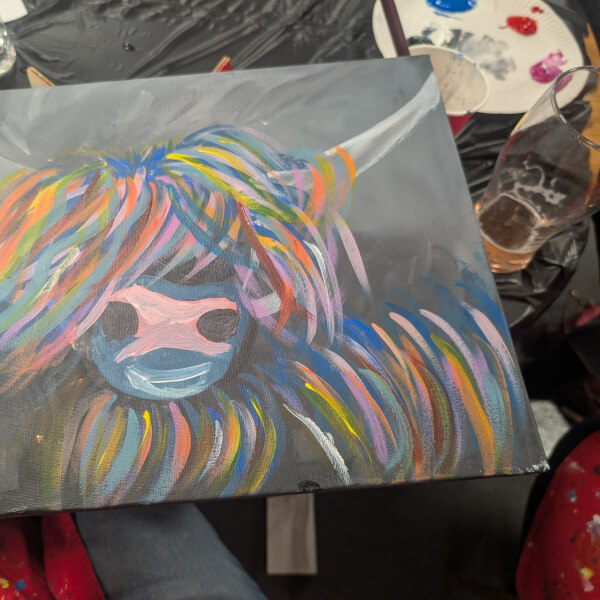 Paint and Sip Class - St Neots review by Julie Steel - Peterborough