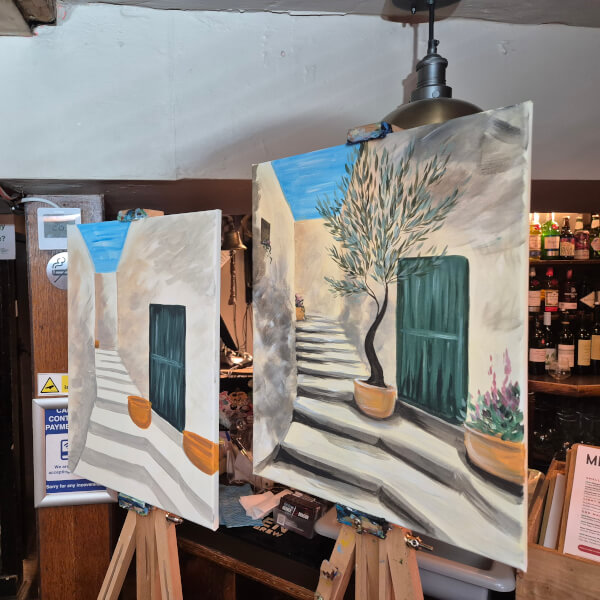 Paint and Sip Class - Swallowfield review by Salma Hossin - Reading