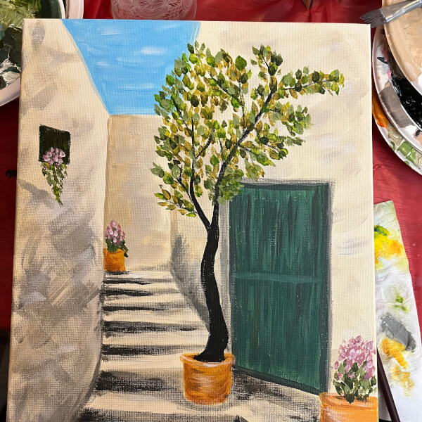 Paint and Sip Class - Swallowfield review by Sarah Chandler - Reading