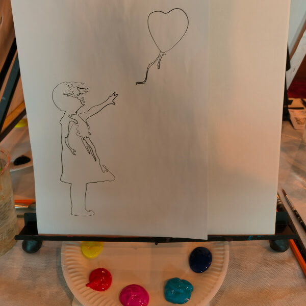Paint and Sip Class - the Hungry Brush, Milton Keynes review by Esther Garcia Briz - Milton Keynes