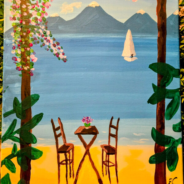 Paint and Sip Class - Walton-on-the-Hill review by Elaine Fannon - London