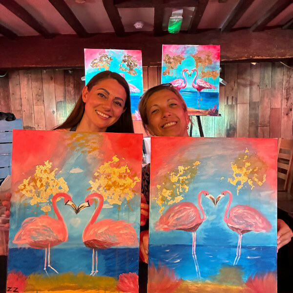Paint and Sip Party review by Zheni Zhorova - Chester