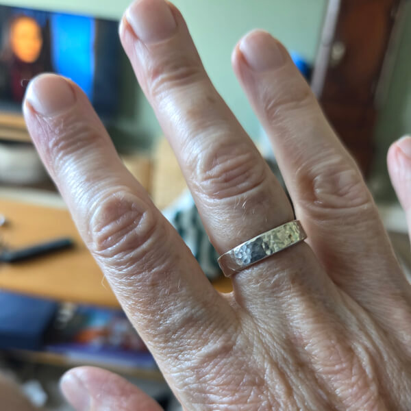 Silver Hammered Ring Workshop review by Catherine Schofield - Leeds