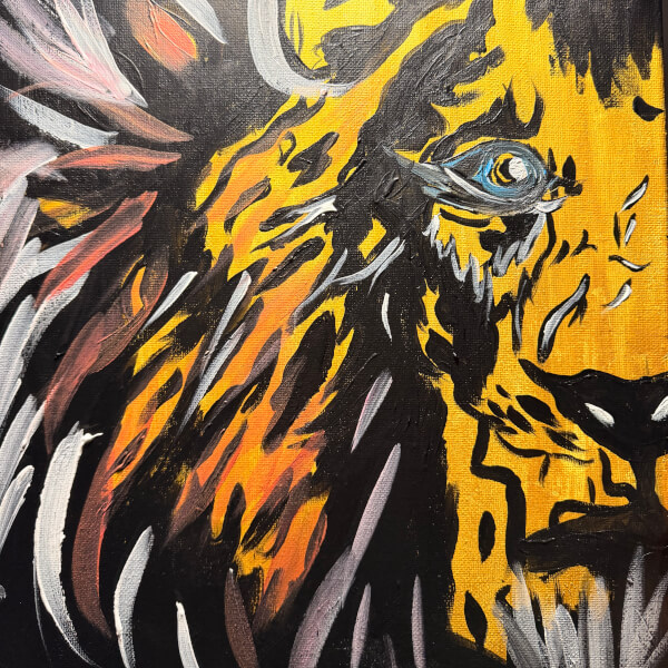 Sip and Paint Class - Lion review by Tolu Omoniyi - Milton Keynes