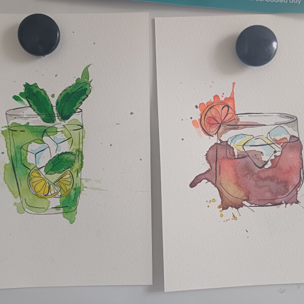 Sip and Paint Experience at the Broadway review by Emma Kirkham - Derby