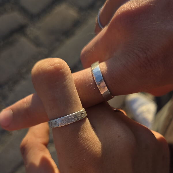 Textured Silver Ring Making Workshop review by Hebe Bowley - London