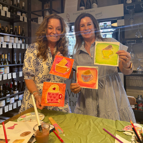 Watercolour and Wine Workshop review by Hayley Girardier - Derby