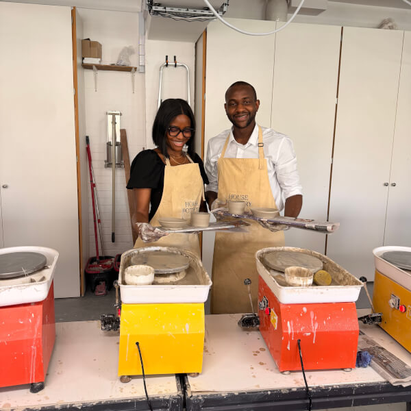 Wheel Throwing Pottery Class - BYOB and Pottery review by Rahama Karagama - London