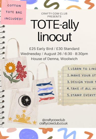 Tote-ally Lino: Linocut and Tote Bag Printing Workshop