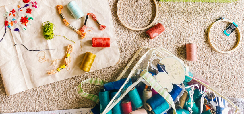 Teddy Bear Cushion Sewing Kits (Pack of 2) Sewing & Weaving Kits