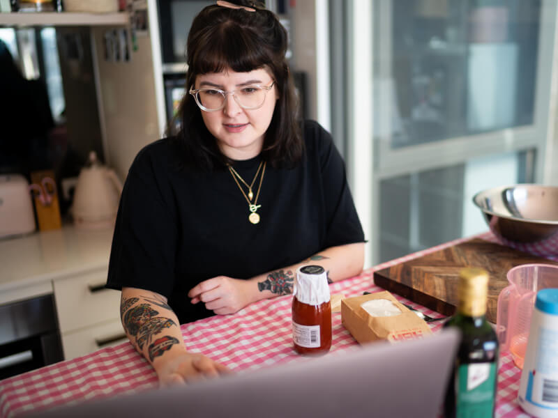 Virtual cooking class