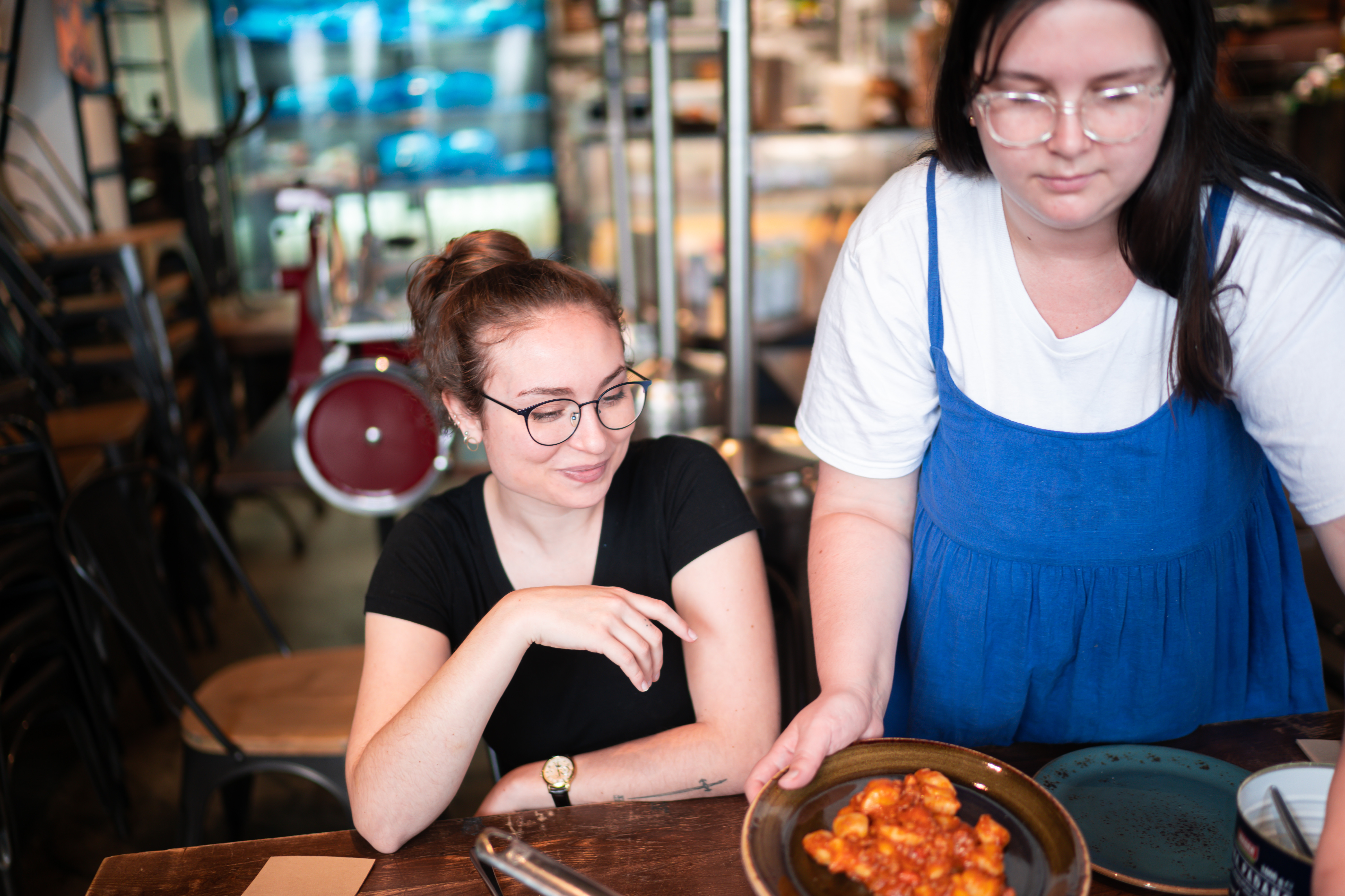 Students enjoying a cooking class