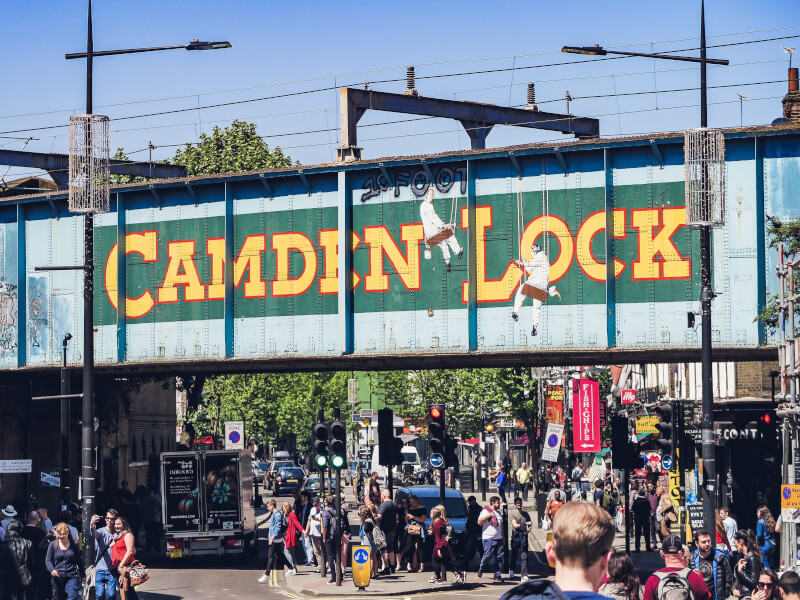 A picture of the Camden Lock bridge from a photography course.