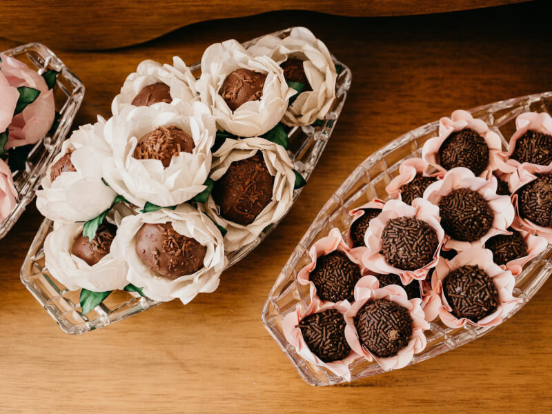 A selection of vegan truffles.