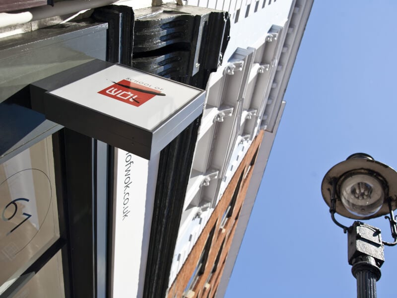The exterior of the School of Wok Headquarters in London