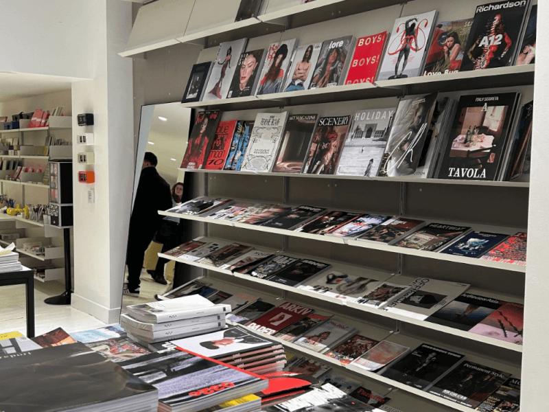 Shelves of book at Unitom Manchester