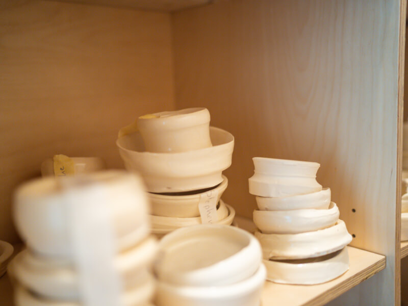 Unglazed ceramics a pottery painting studio